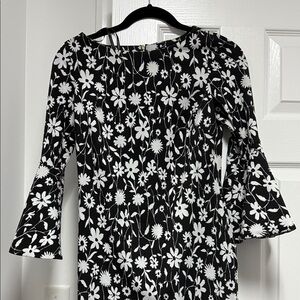 Calvin Klein Collection Black and White Floral Dress